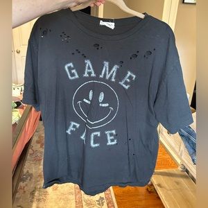 Distressed graphic tee